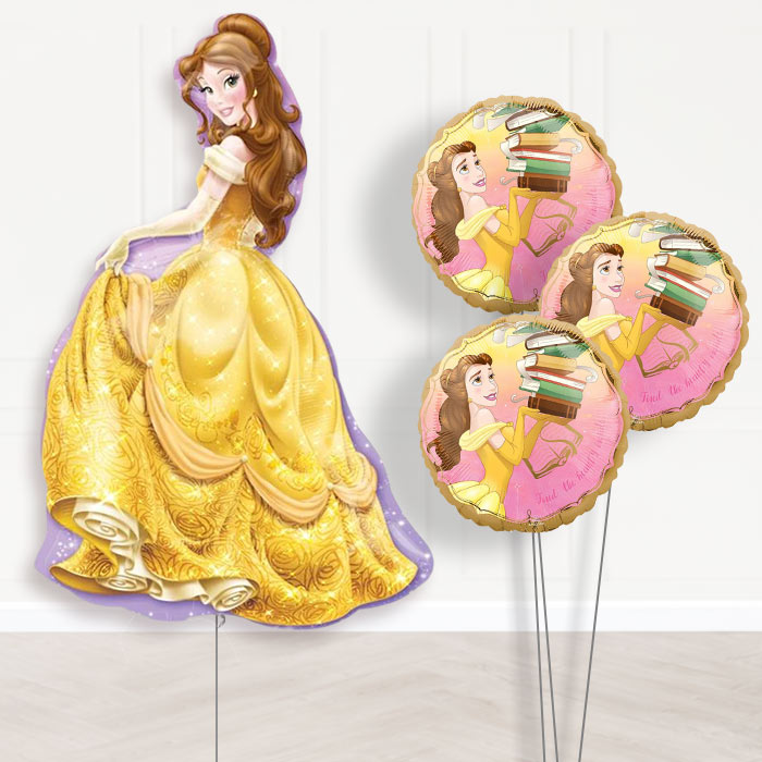 Princess Belle Balloons Bouquet in a Box - Themed Bouquet | Party Save Smile