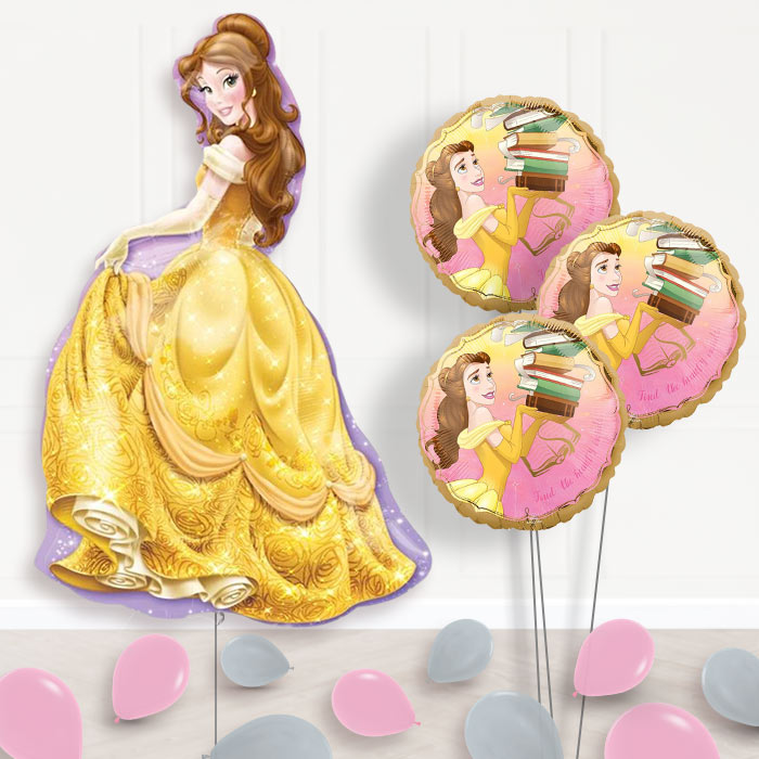 Princess Belle Balloons Bouquet in a Box - Themed Bouquet and Latex | Party Save Smile