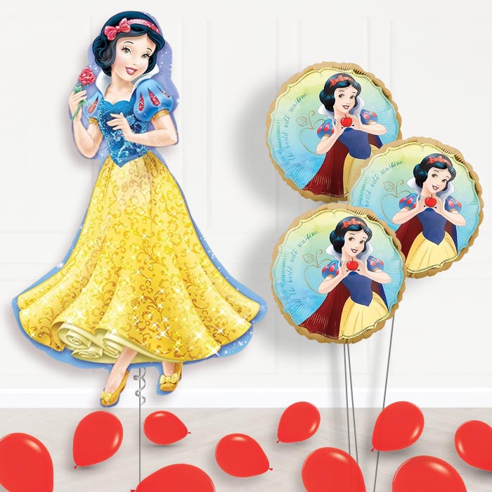Snow White Balloon Bouquet Delivered Inflated - Themed Bouquet and Latex | Party Save Smile