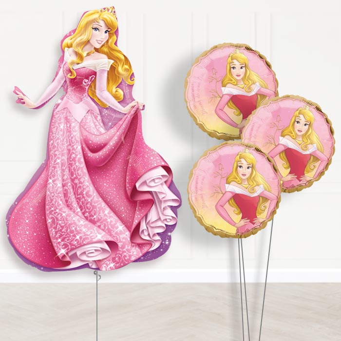 Sleeping Beauty Inflated Helium Balloons Delivered - Themed Bouquet | Party Save Smile