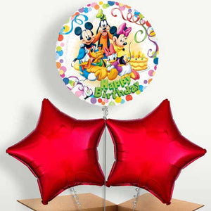 Mickey Mouse (Friends) Bunch of Balloons Inflated with Helium (Trio)