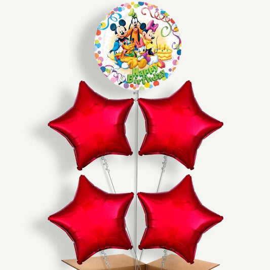 Mickey Mouse (Friends) Balloon Cluster Inflated with Helium | Party Save Smile