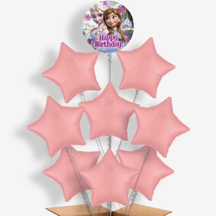 Happy Birthday Frozen Helium Balloon Bundle | Party Save Smile