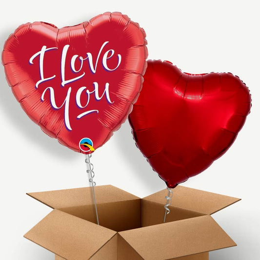 Red Heart I Love You Helium Balloon Couple | Party Save Smile