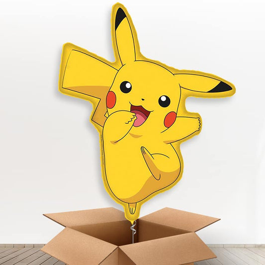 Giant Helium Balloon Pikachu in a Box Gift - Party Save Smile