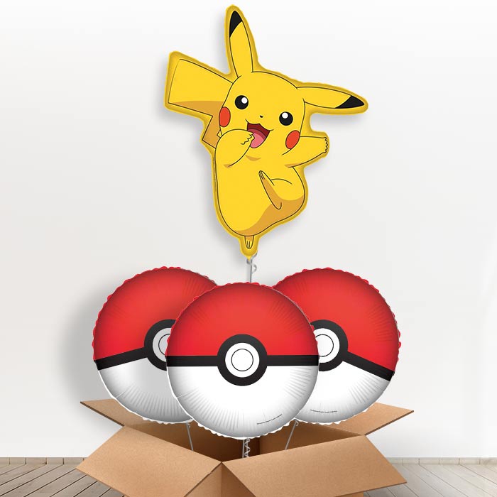 Giant Helium Balloon Pikachu in a Box Gift - Party Save Smile