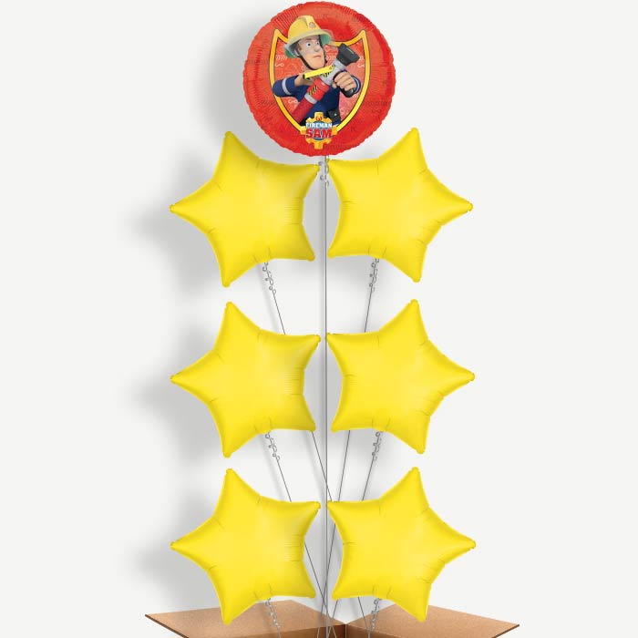 Fireman Sam Hose Balloon Arrangement Inflated with Helium | Party Save Smile