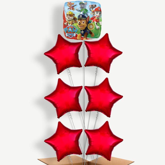 Red Paw Patrol Balloon Arrangement Inflated with Helium | Party Save Smile