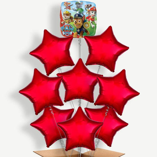 Red Paw Patrol Balloon Bundle Inflated with Helium | Party Save Smile