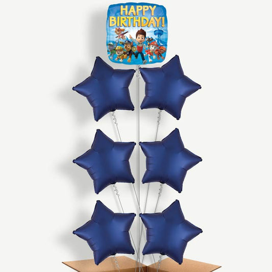 Paw Patrol Birthday Balloon Arrangement Inflated with Helium | Party Save Smile