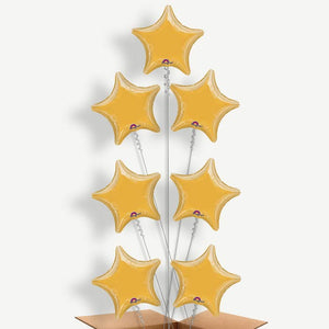 Gold Star 7 Helium Balloon Arrangement