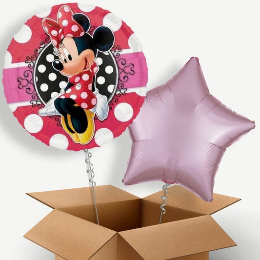 Minnie Mouse Polka Dots Helium Balloon Pair | Party Save Smile