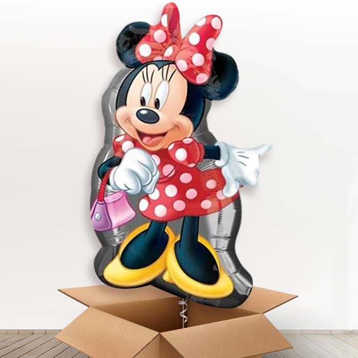 Giant Minnie Mouse Polka Dots Helium Balloon in a Box - 1 x Giant Balloon | Party Save Smile