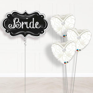 Personalised Wedding Helium Balloons - Bride Chalkboard