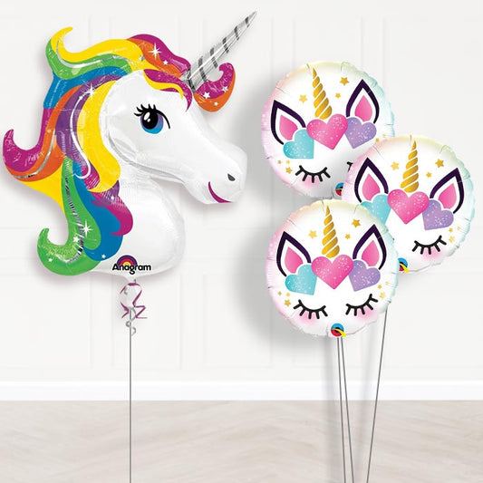 Rainbow Unicorn Balloon Bouquet in a Box - Themed Bouquet | Party Save Smile