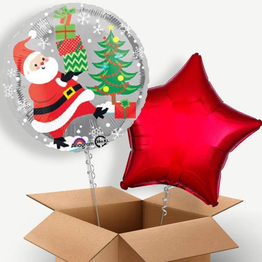 Christmas Santa & Penguin Helium Balloon Duo | Party Save Smile