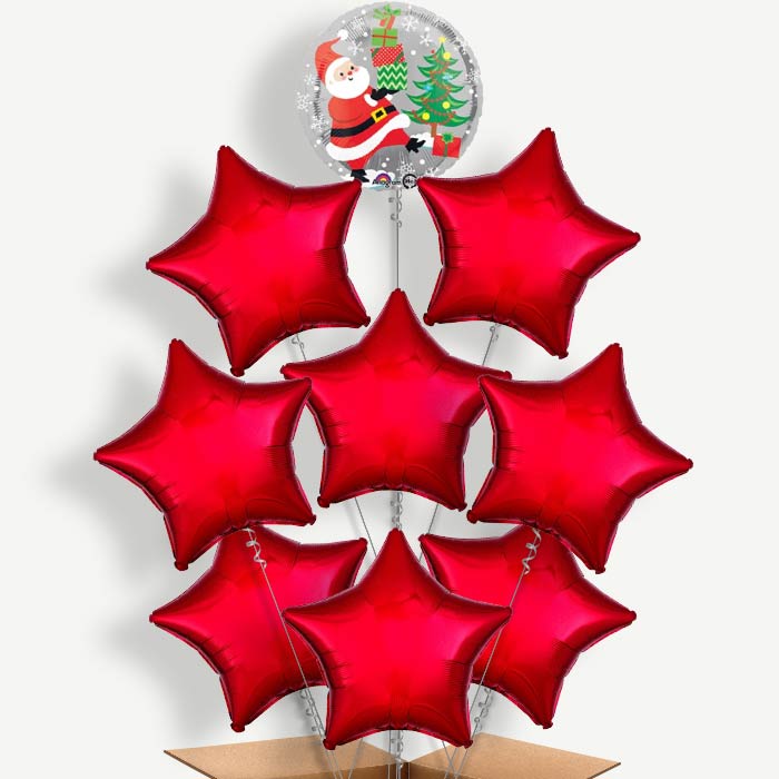 Christmas Santa & Penguin Helium Balloon Bundle | Party Save Smile