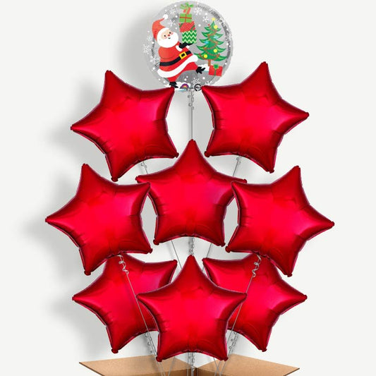Christmas Santa & Penguin Helium Balloon Bundle | Party Save Smile