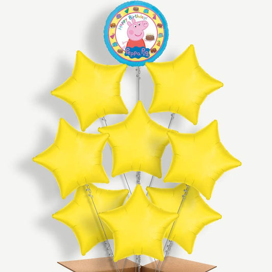 Peppa Pig Birthday Balloon Bundle Inflated with Helium | Party Save Smile