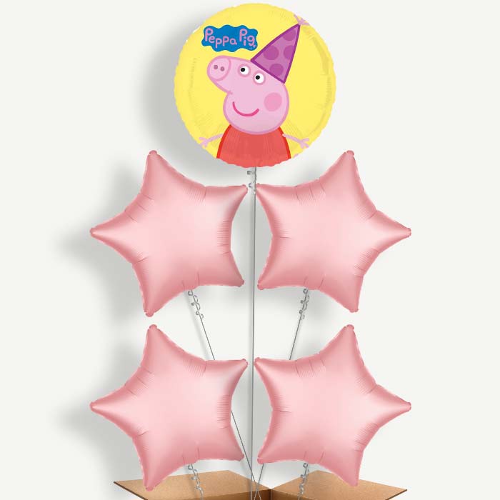 Peppa Balloon Cluster Inflated with Helium | Party Save Smile