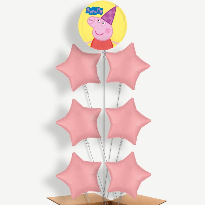 Peppa Balloon Arrangement Inflated with Helium | Party Save Smile