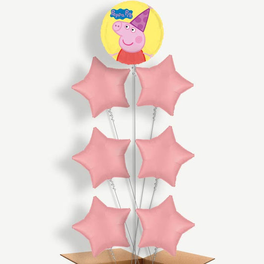 Peppa Balloon Arrangement Inflated with Helium | Party Save Smile