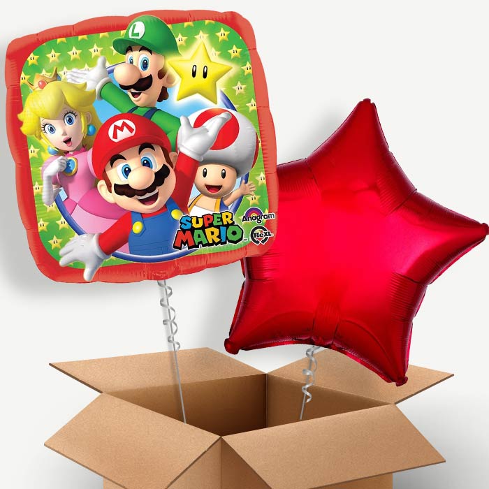 Mario and Luigi Helium Balloon Pair | Party Save Smile