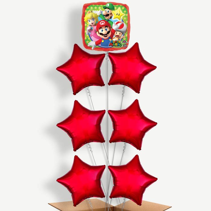Mario & Luigi Balloon Arrangement Inflated with Helium | Party Save Smile