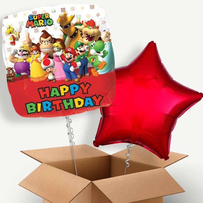 Super Mario (Happy Birthday) Helium Balloon Two | Party Save Smile