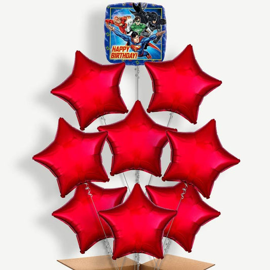 Justice League Happy Birthday Helium Balloon Bundle | Party Save Smile