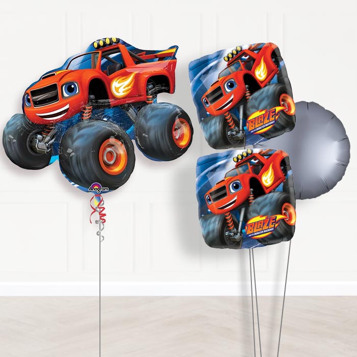 Blaze & The Monster Machines Helium Balloon in a Box-Giant Balloon + 2 Themed Balloons + 1 Plain Balloon 