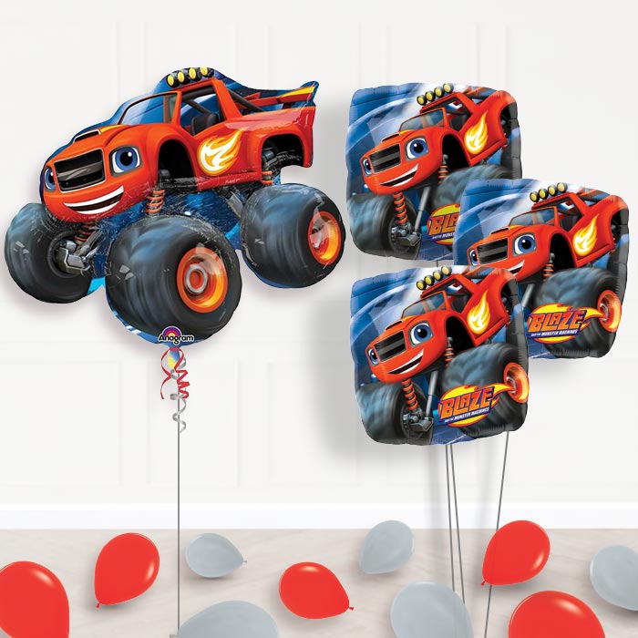 Blaze & The Monster Machines Helium Balloon in a Box - Themed Bouquet and Latex | Party Save Smile