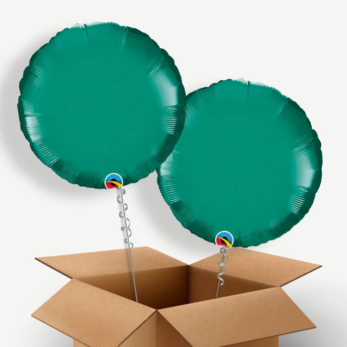 Teal Blue Circle Helium Balloon Two | Party Save Smile