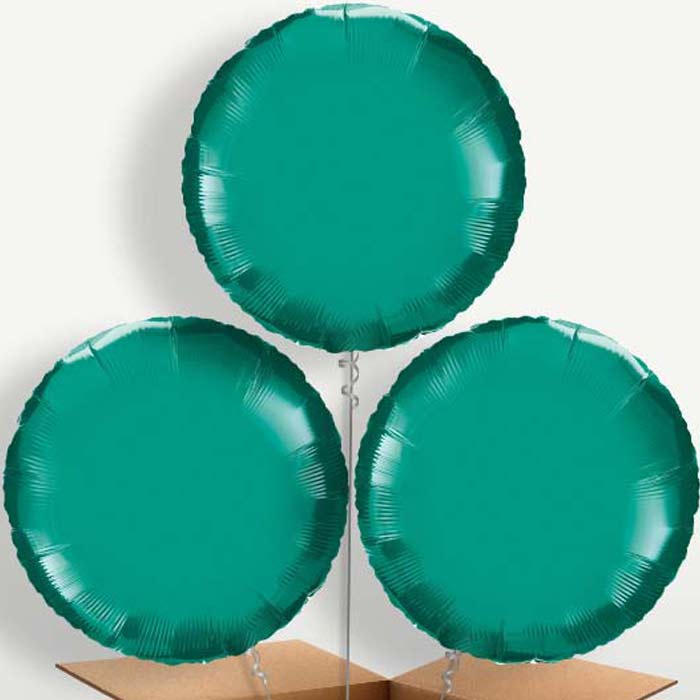 Teal Blue Circle Helium Bunch of Balloons | Party Save Smile