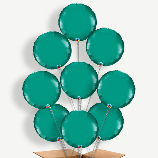 Teal Blue Circle Helium Balloon Bundle | Party Save Smile