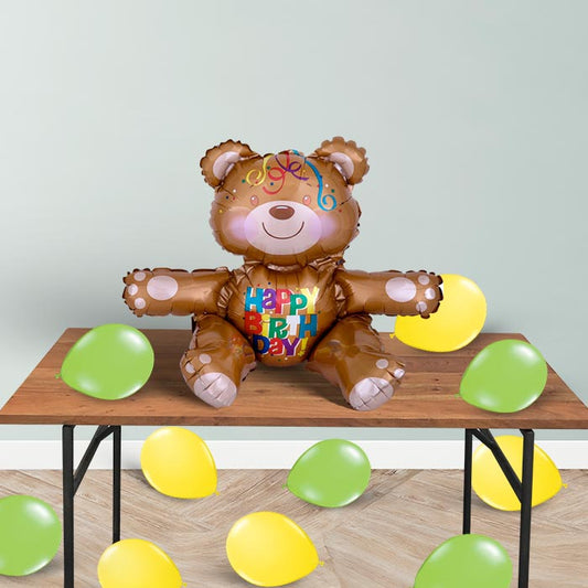 Inflated Teddy Bear Sitter Balloon Decoration - Sitter Balloon | Party Save Smile