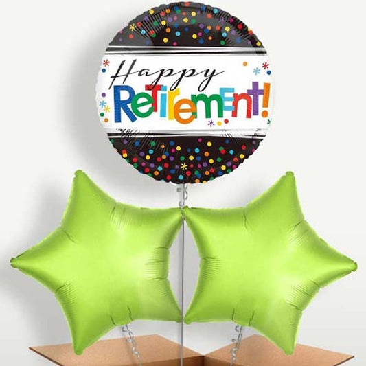 Happy Retirement Confetti Balloons in a Bunch | Party Save Smile
