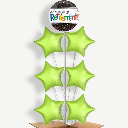 Happy Retirement Confetti Helium Balloon Arrangement | Party Save Smile