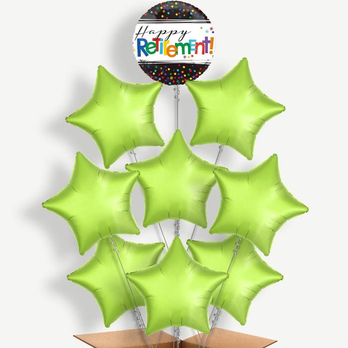 Happy Retirement Confetti Helium Balloon Bundle | Party Save Smile