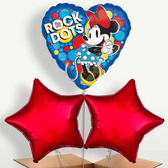 Minnie Mouse Bunch of Balloons inflated with Helium | Party Save Smile