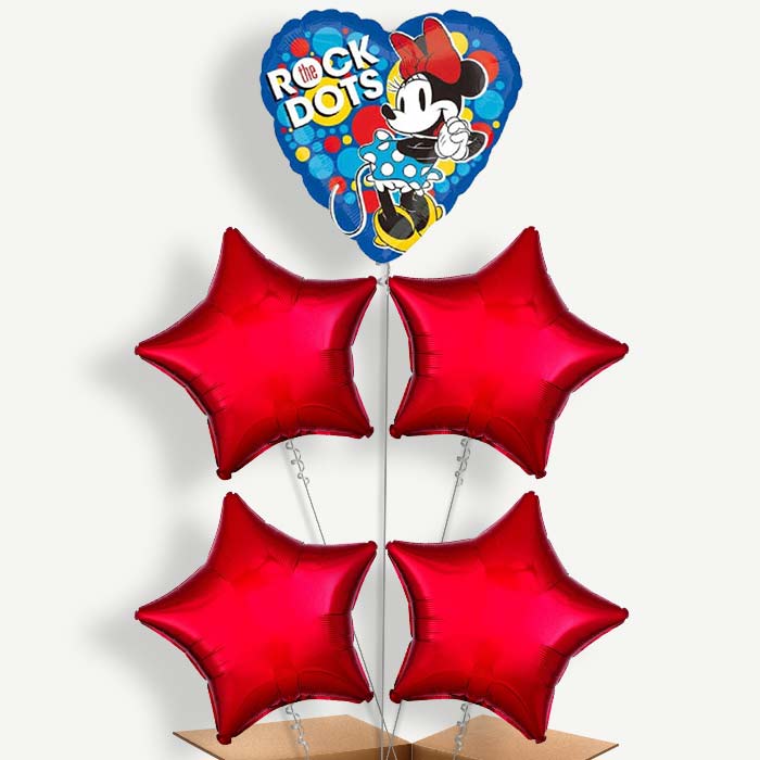 Minnie Mouse Balloon Cluster Inflated with Helium | Party Save Smile