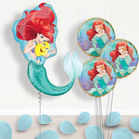 Little Mermaid Helium Balloon Bouquet Delivered