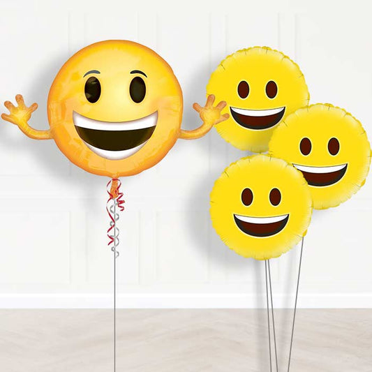 Smiling Emoji Balloon Bouquet in a Box Gift - Themed Bouquet | Party Save Smile