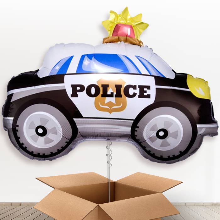 Police Car Helium Balloon in a Box - Giant Balloon | Party Save Smile