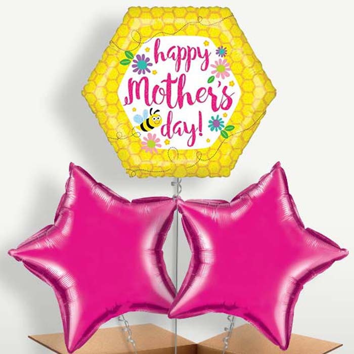 Pink Sparkle Happy 80th Birthday Balloon Bunch | Party Save Smile