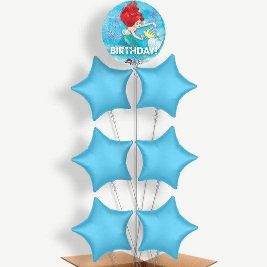 Ariel Birthday Balloon Arrangement Inflated with Helium | Party Save Smile