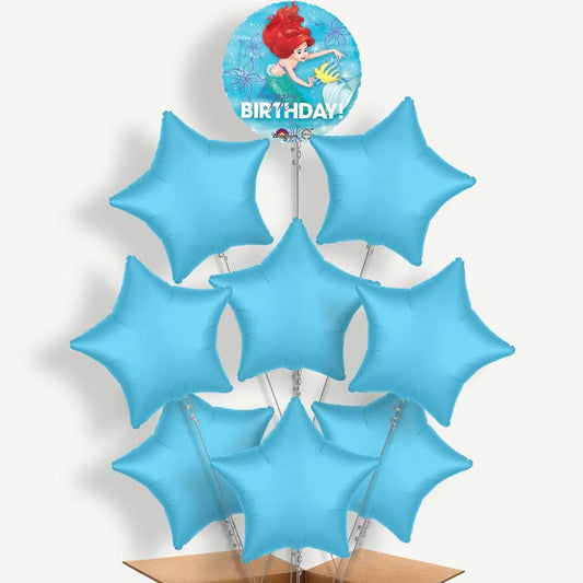 Ariel Birthday Balloon Bundle Inflated with Helium | Party Save Smile