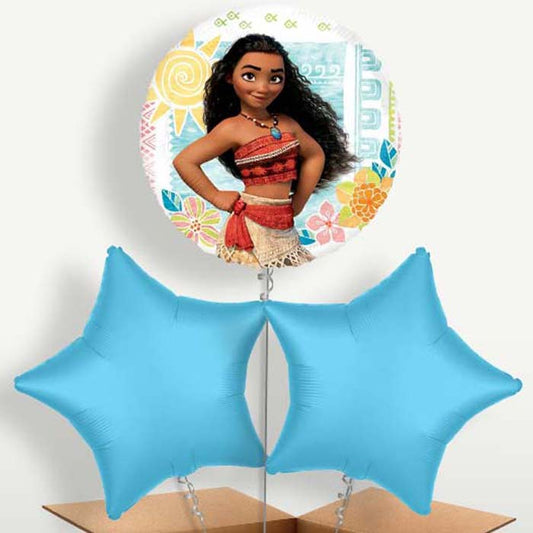 Disney Moana Balloon Bunches inflated with Helium | Party Save Smile