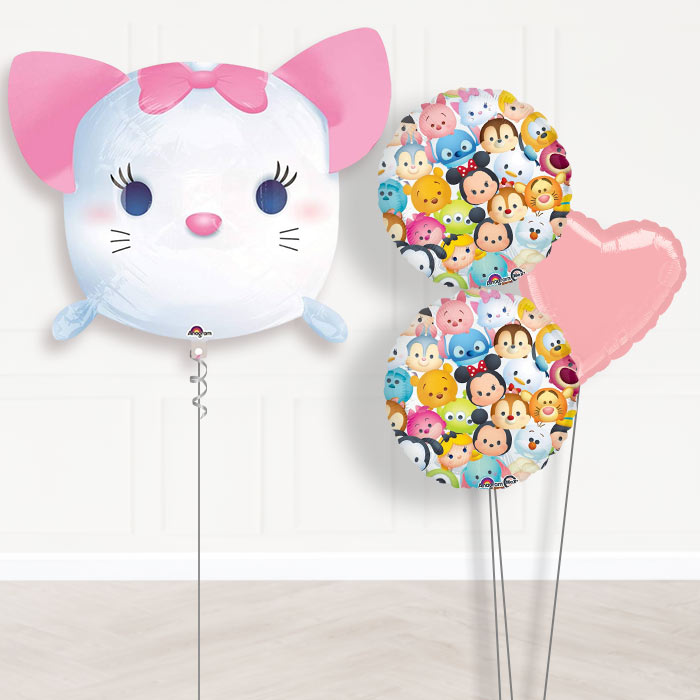 Marie Aristocats Balloon Bouquet in a Box-Giant Balloon + 2 Themed Balloons + 1 Plain Balloon 
