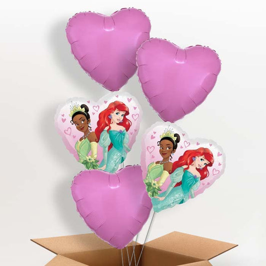 Disney Princess Dream Big Heart Helium Balloon in a Box - 5 Balloons | Party Save Smile